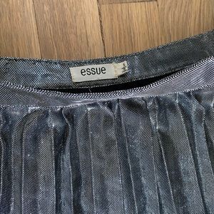 Pleated, metallic Anthropology Essue skirt, new without tags